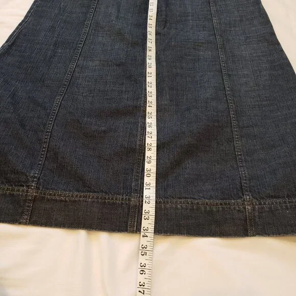 Liz Claiborne Denim Midi Skirt 4 Pocket Cotton Blue Size 10 - Picture 6 of 13